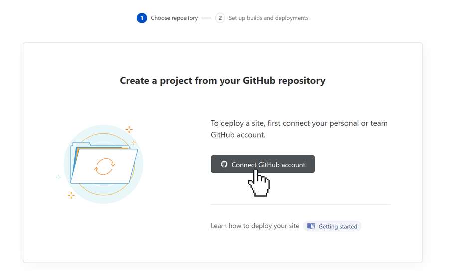 Screenshot of Cloudflare asking you to connect your GitHub account to Cloudflare